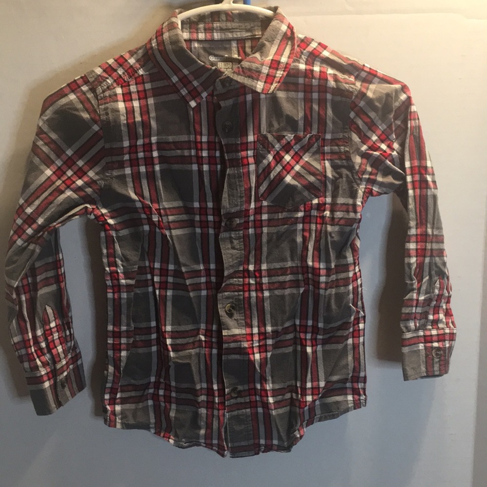 GARANIMALS BOYS CASUAL LONG SLEEVE BUTTON DOWN SHIRT SIZE 5T.